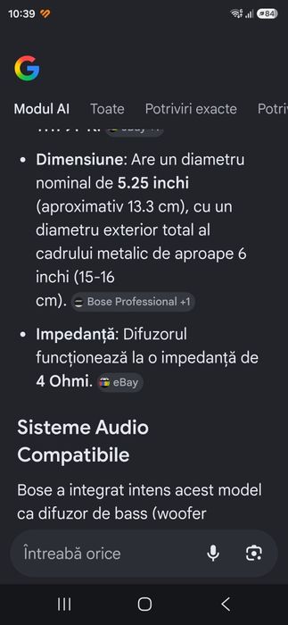 Bose 4 buc difuzoare mid bass