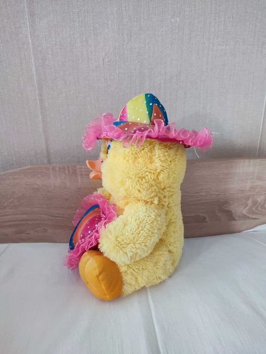 Плюшена играчка пате със сърце - 30 см