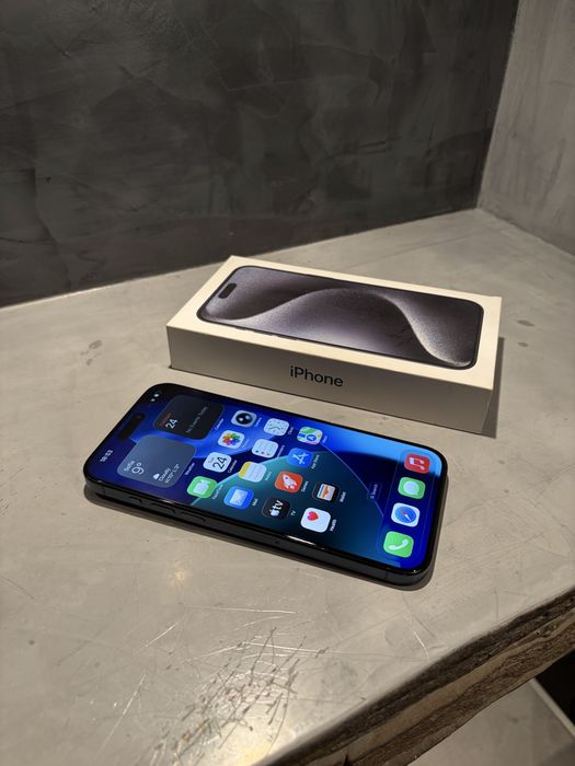 100%! КАТО НОВ Iphone 15 Pro Max Blue Titanium