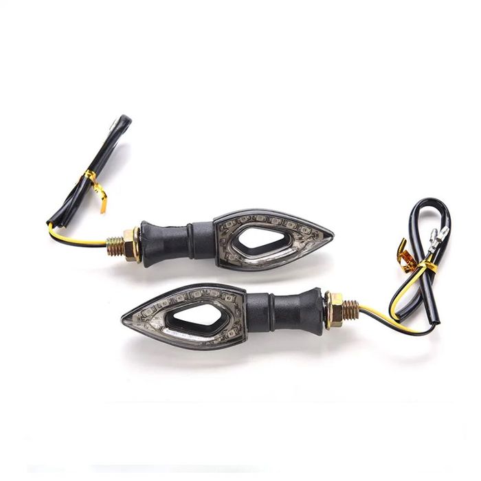 Set 2 Semnalizari Led Moto Atv Fumurii Negre Cross SMD fata spate A412