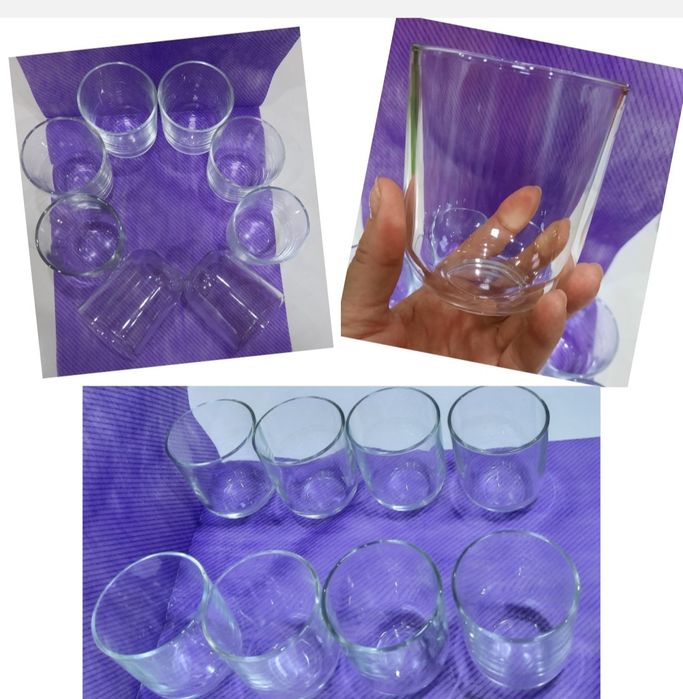 8 buc. Pahare sticlă ,simple