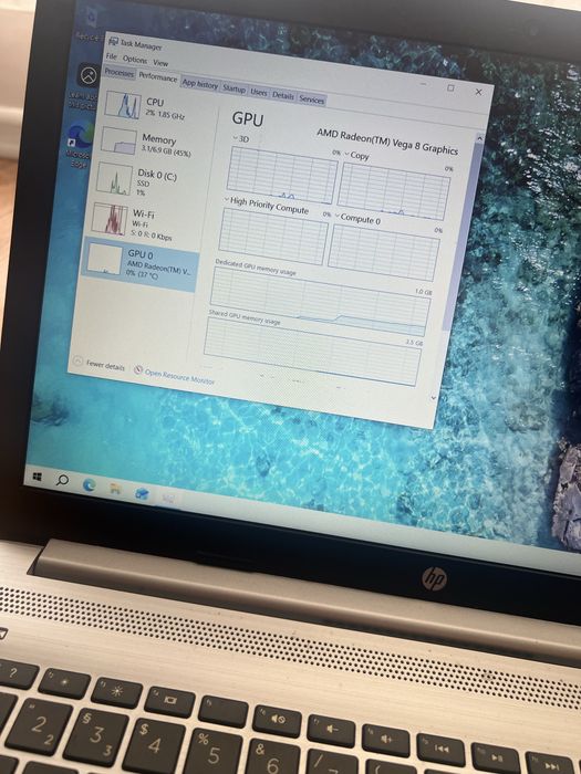 Hp ryzen 5 2500u ssd 512gb m2 8gb ddr4