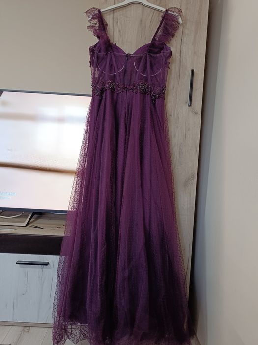 Официална рокля в цвят лилаво размер С-М