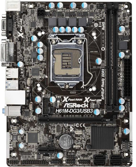 Дъно Дънна платка ASRock H61M-DG3/USB3 LGA 1155 DDR3