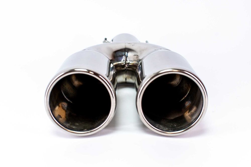 Накрайник за ауспух, двоен, неръждаема стомана