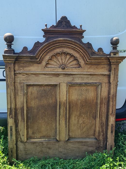 Pat antic stil secesionist Fier forjat.Lemn masiv