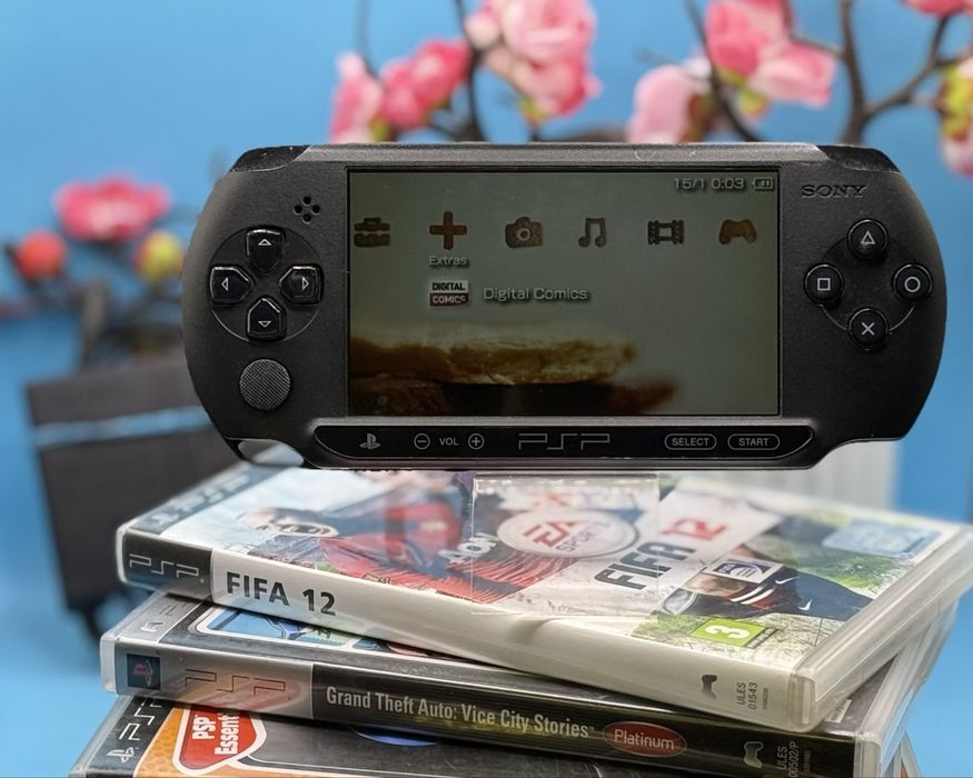 Конзола Sony PlayStation Portable (PSP Street) – E1004 + 5 игри