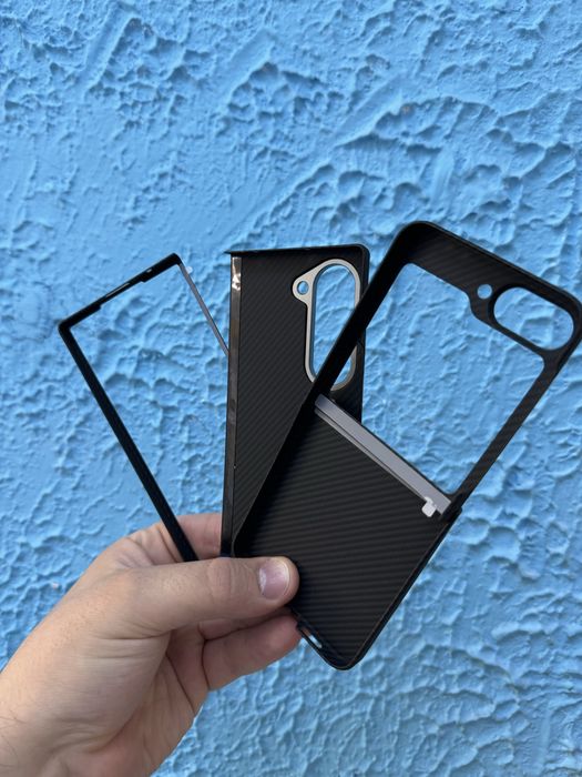 Husa Ultra Slim Kevlar Carbon Neagra - Samsung Galaxy Fold 6 Flip 6