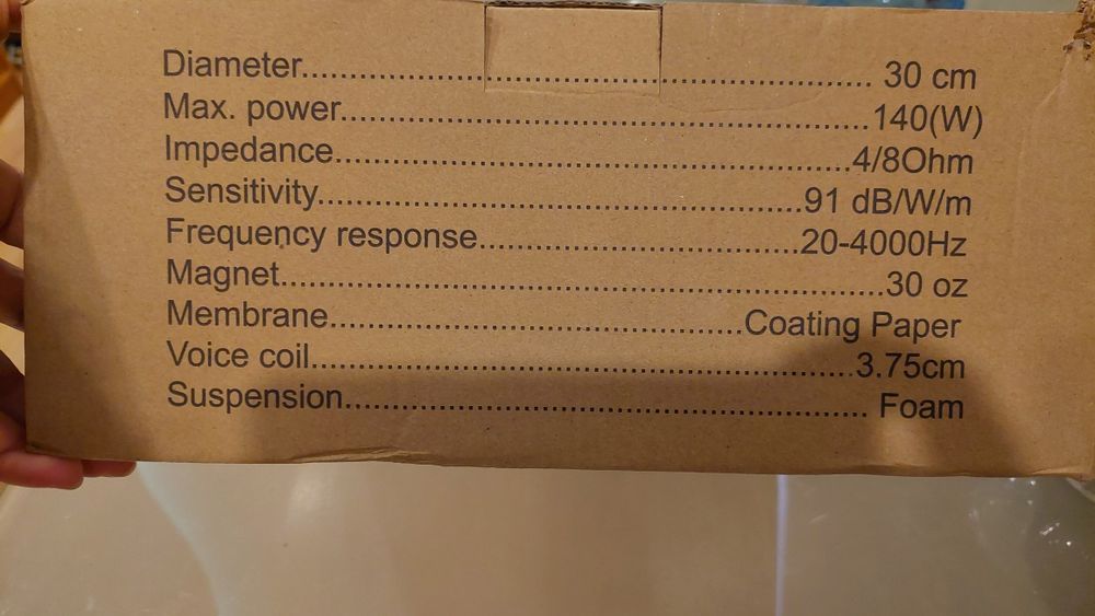 Говорител. нов 12 инча 30см