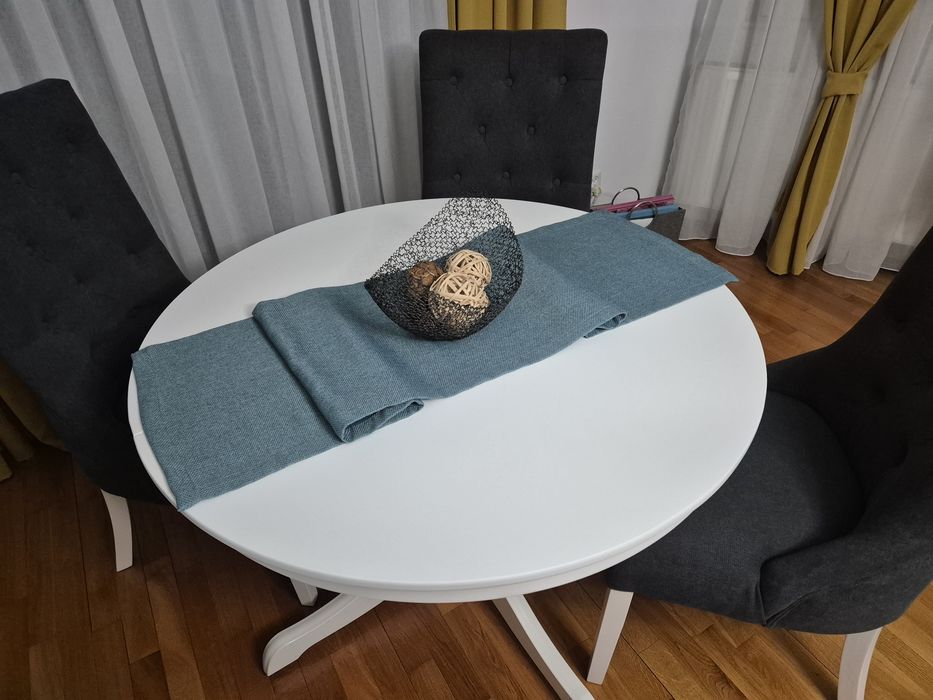 Set masa lemn masiv cu 6 scaune