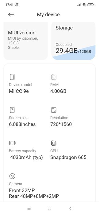 Xiomi A3..4/128 ideal