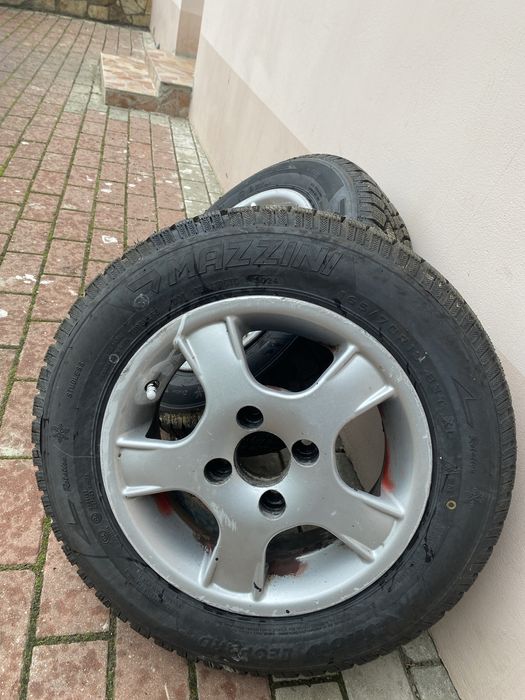 Jante de aluminiu + cauciucuri (noi) Dacia Solenza/supernova 165/70R13