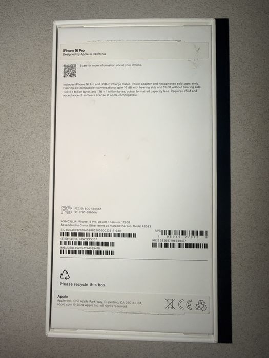 Iphone 16pro 128gb