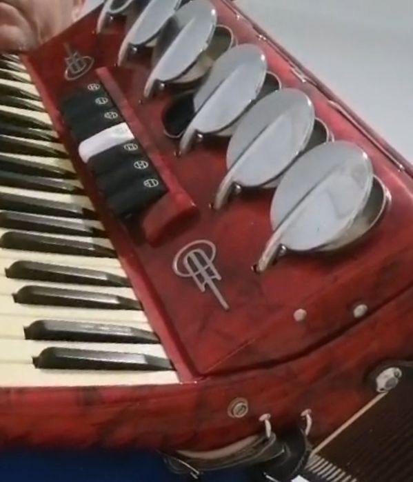 Acordeon Paroot 120 basi rosu sidef