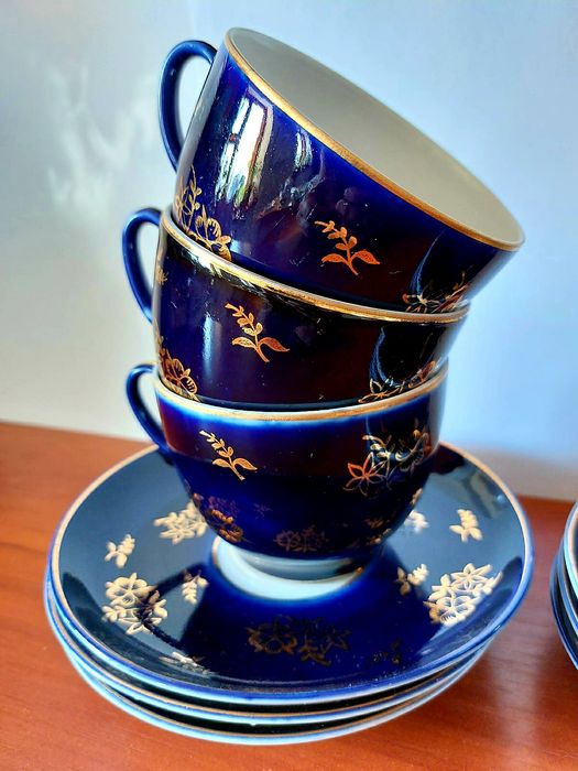 Продам фарфоровый сервиз кобальт, ЛФЗ
