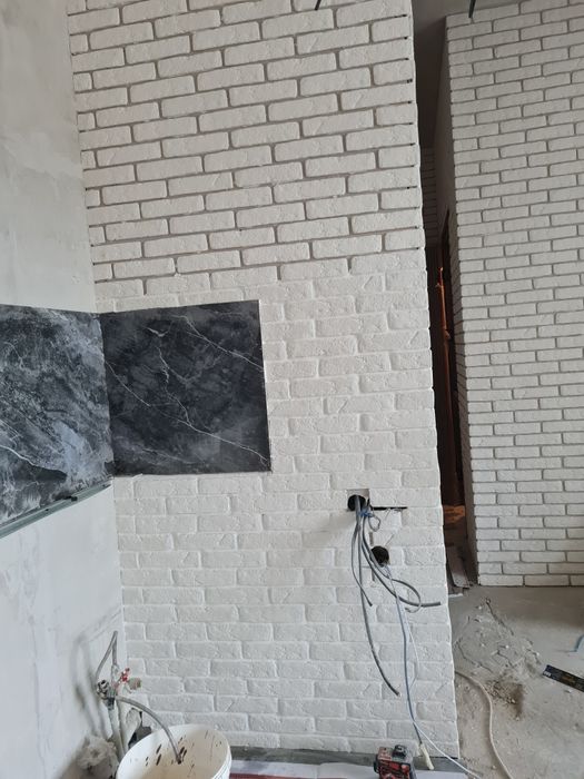 Гипстан жасалған кірпіш декор плитка