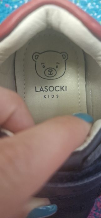 Pantofiori din piele naturala bleumarin Lasoki 26