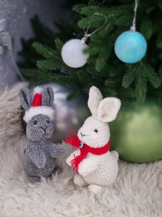 Зайки плюшевые 22см игрушки подарки