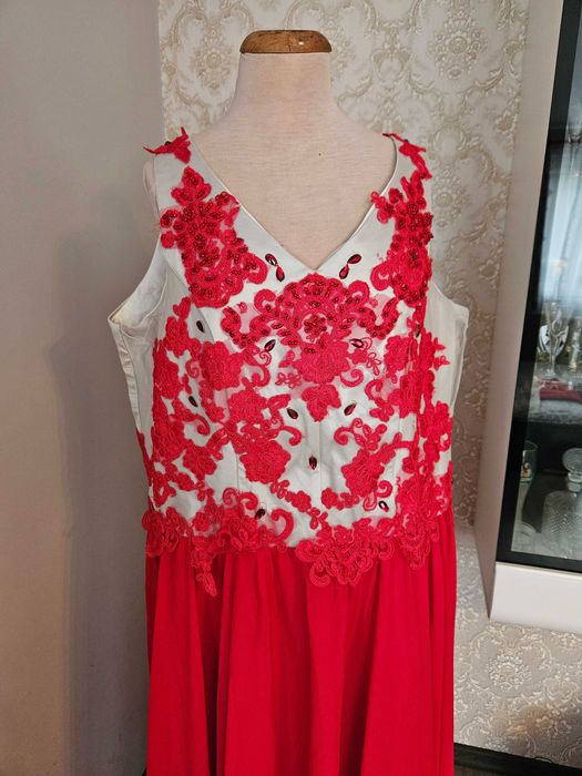 Rochie lunga rosie XL