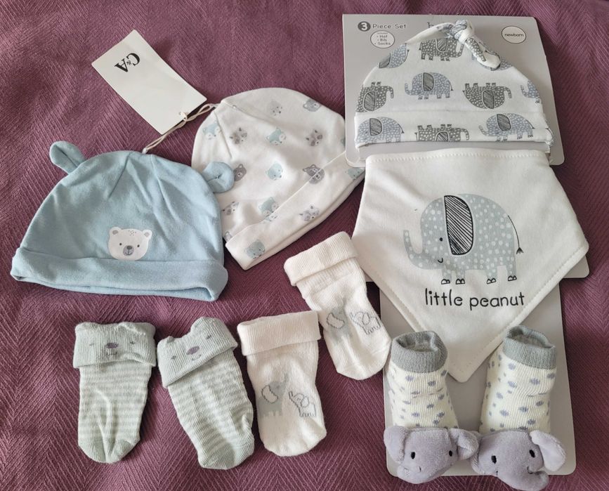 Cardigan Cocodrillo, caciula CandA, Lot haine bebe marime 56, marime62