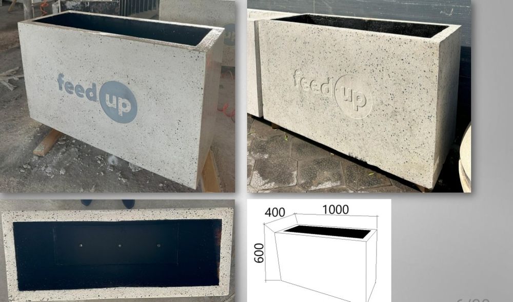 "Гул тувак Beton tuvak – zamonaviy va mustahkam guldon (Restaran/ofis/