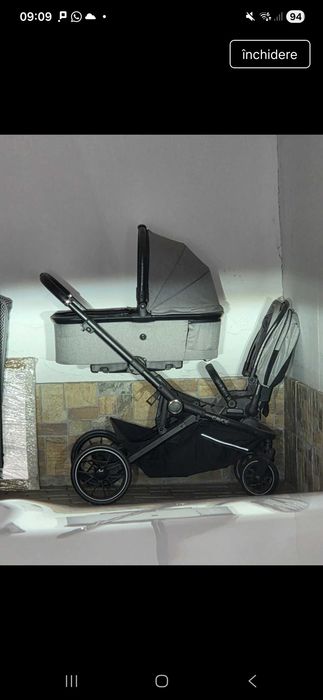 Carucior dublu nou