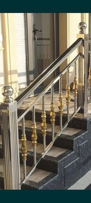 Нержавейка никел перила решотка аргон сварка..  Nerjaveyka perila