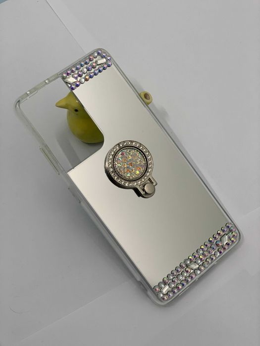Husa oglinda, pietricele, inel Samsung Galaxy S21 Plus, S21 Ultra 5G