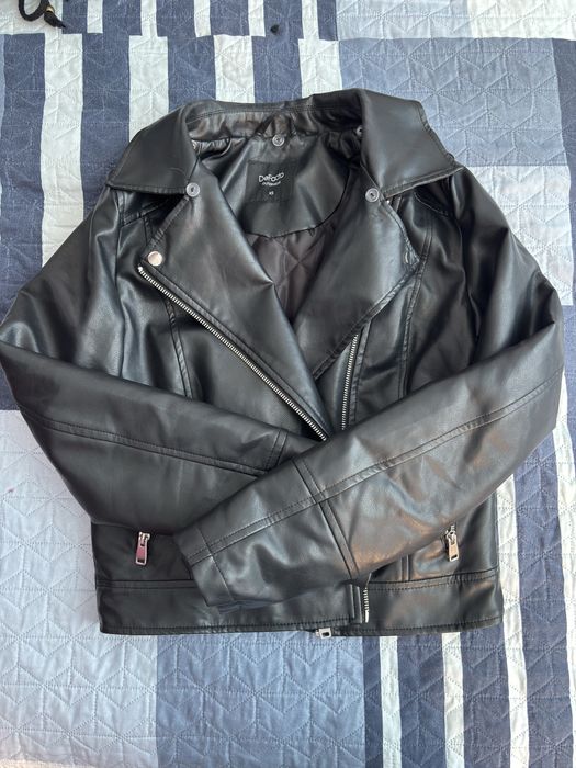 Кожаная куртку с утеплителем