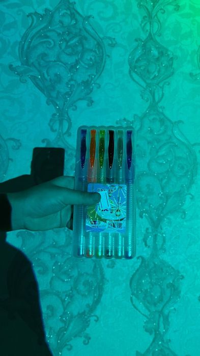 Цветные ручки с блестками