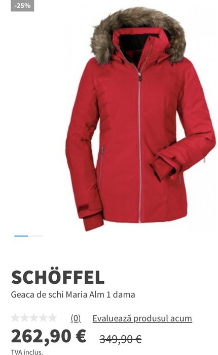 Geaca Schoffel dama ski geaca schi iarna snowboard femei 36 / S