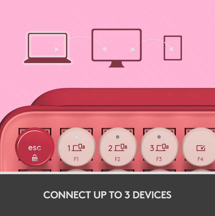 Клавиатура и Мишка Logitech Pop Keys Heartbreaker