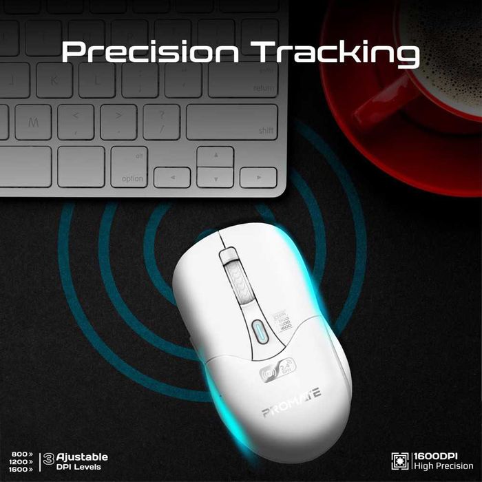 Mouse Wireless Bluetooth, USB Promate Samo Alb Nou Garantie Sigilat