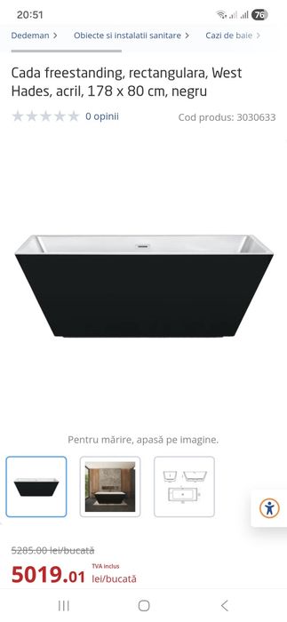 Cada neagra 178×80 cm ca noua