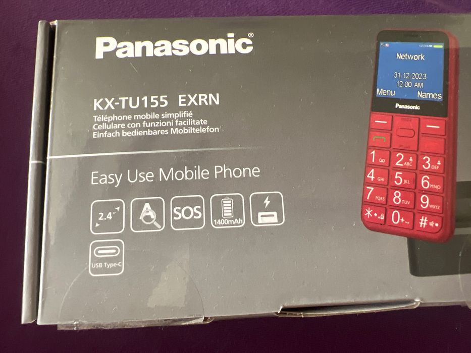 Мобилен телефон Panasonic KX-TU155 За възрастни
