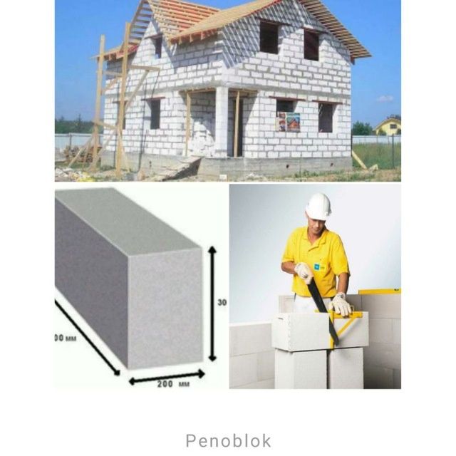 Penoblok, gazoblok, gipsoblok optim ishlab chiqaruvchidan