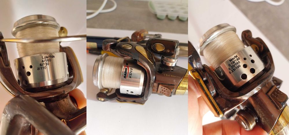 Директен телескоп, различни видове въдици, макари