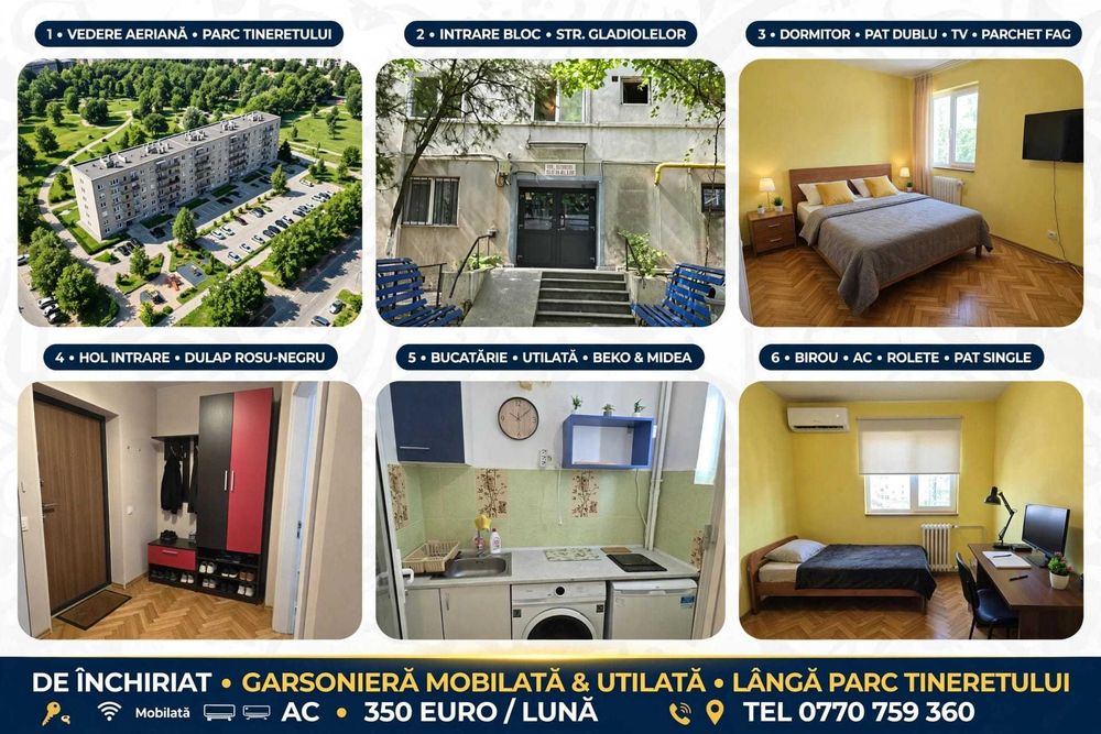 garsoniera  langa parc tineretului metrou acces rapid unirii universitate