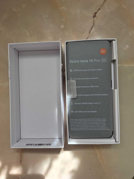 Redmi Note 14 Pro 5G 256GB 8GB, 200MP camera Midnight black