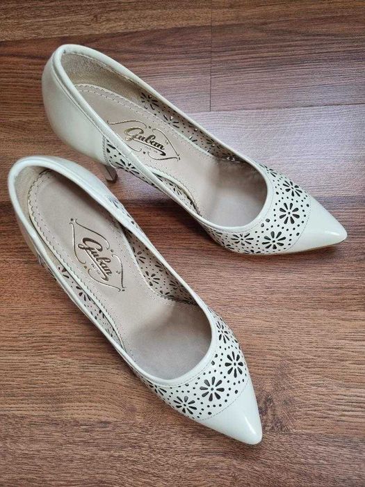pantofi crem piele Guban