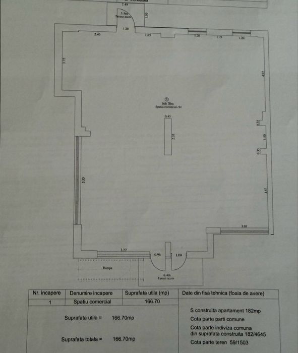 Spatiu comercial de inchiriat
