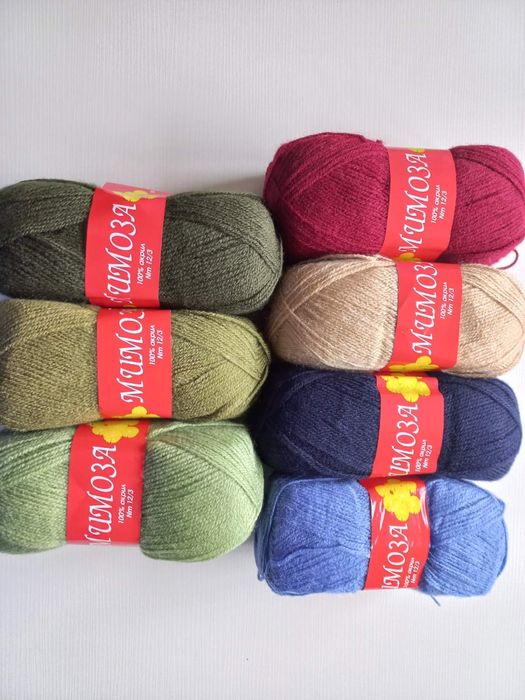 Прежда-100% акрил.Произведено в Турция!100 гр.-300 м!