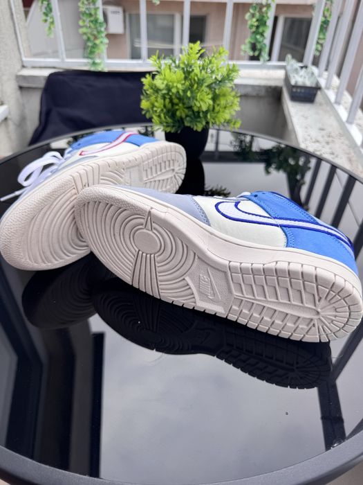 Маратонки Nike Dunk Low Light Armory Blue Red Mesh