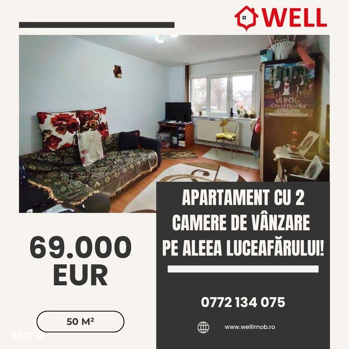 Apartament cu 2 camere de vânzare în Sf Gheorghe, pe Al Luceafărului!