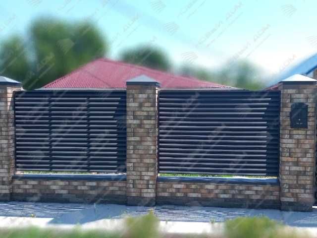 Забор жалюзи горизонтальный