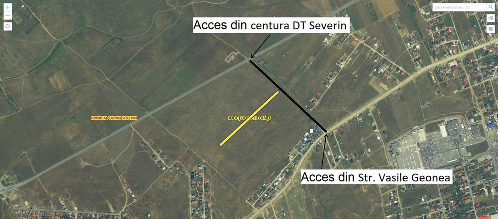 Dezmembrez teren - minim 500 mp - front 10 m - centura DT Severin