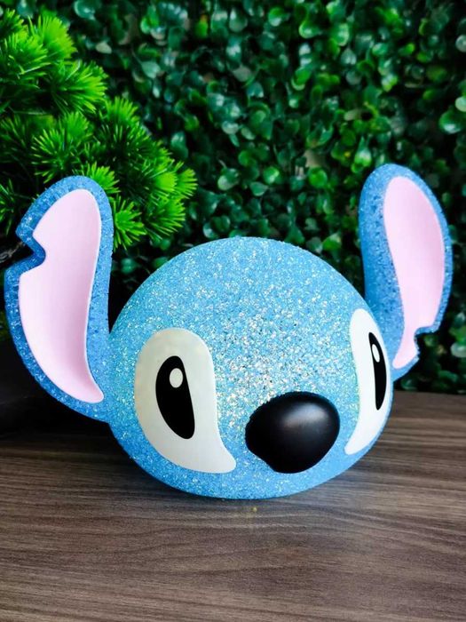 Настолна Лед лампа Лило и Стич LED розова и синя Disney Stitch 3D