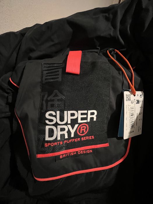 Superdry Зимно ново дамско дълго яке с етикет EU 38/UK size 10/ черно