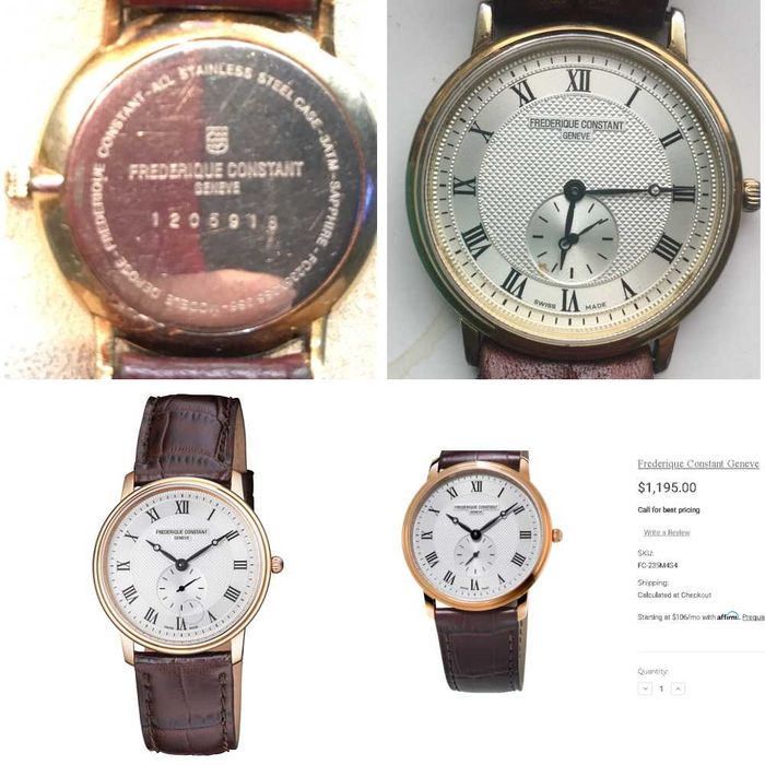 Ceas aur dama Glasshotte,  Unisex  Frederique Constant,  Slava de masa