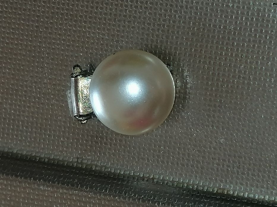 Сребърна обеца c перла